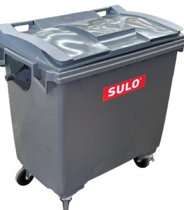 Contenedor de Basura 770 Litros SULO Gris con Tapa