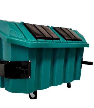 Contenedor de Basura Verde de Rotomoldeo 2000 Litros con laterales