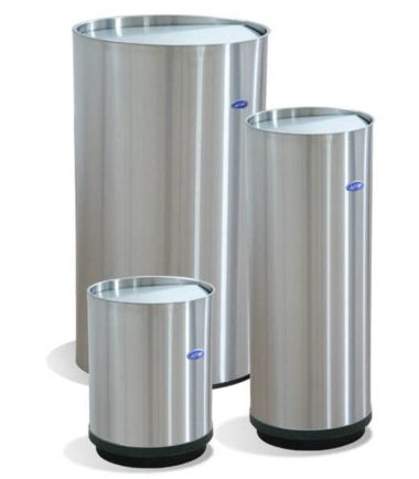 Contenedor Acero pulido con tapa balancín 24*60