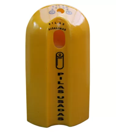 Contenedor para reciclar pilas Ecobattery Amarillo