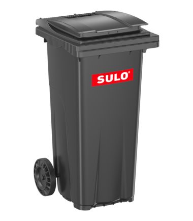 Bote de Basura de 120 Litros SULO Gris con Tapa