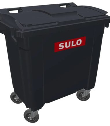 Contenedor de Basura 770 Litros SULO Negro con Tapa